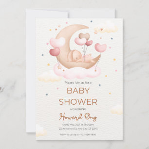 baby shower invitation cute rabbit