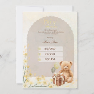 Baby Shower Invitation Editable Baby Shower card