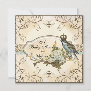 Baby Shower Invitation - Enchanted Woodland Birds