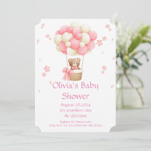 BABY SHOWER INVITATION FOR GIRLS IN PINK