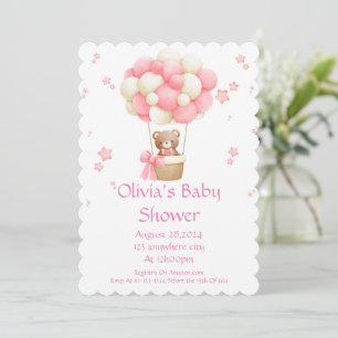 BABY SHOWER INVITATION FOR GIRLS IN PINK