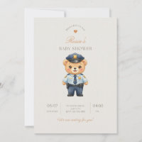 Baby Shower Invitation for Police Families 