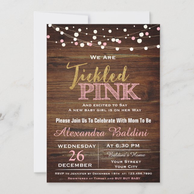 Baby Shower Invitation Girl (Front)