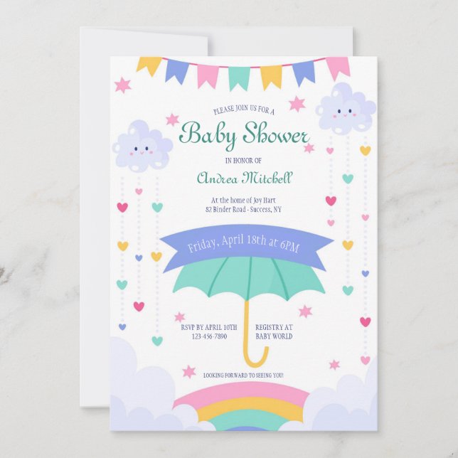 Baby Shower Invitation Hand-drawn (Front)