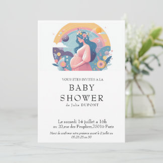 Baby shower invitation in ç
