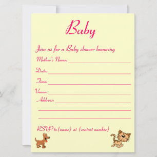 Baby shower invitation. invitation