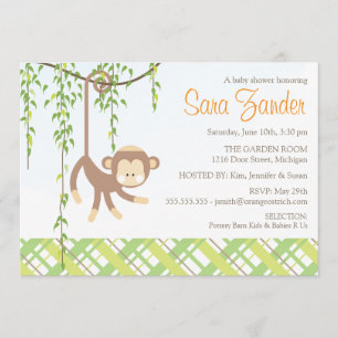 Baby Shower Invitation - Monkey