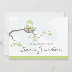 Baby Shower Invitation - Neutral Baby Bird