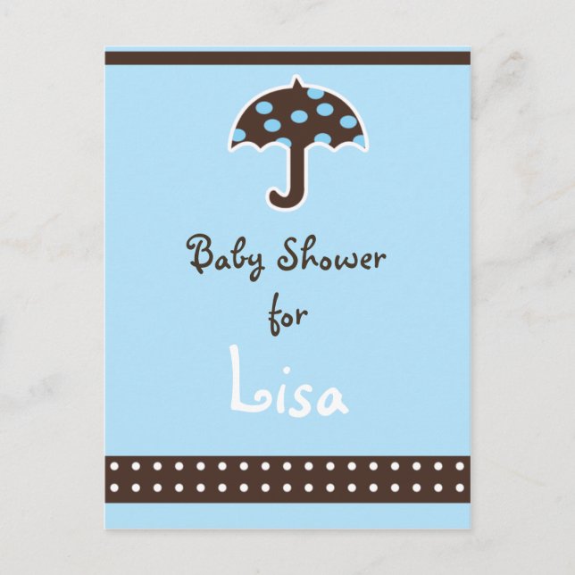 Baby shower Invitation Postcard (Front)