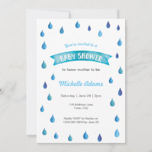 Baby Shower Invitation Raindrops