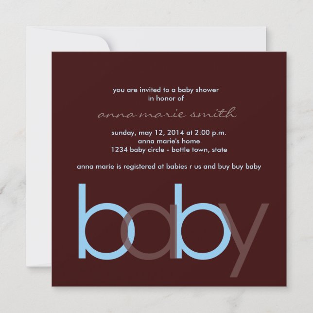 Baby Shower Invitation Square (Front)