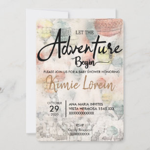 BABY SHOWER INVITATION TO START ADVENTURE