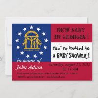 Baby Shower Invitation with Flag of Georgia