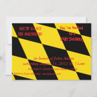 Baby Shower Invitation with Flag of Munich