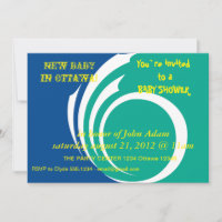 Baby Shower Invitation with Flag of Ottawa, Canada