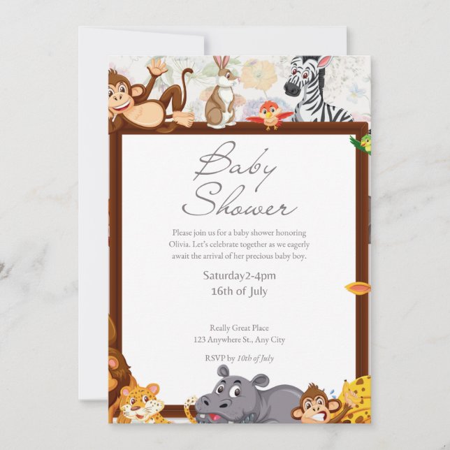  Baby Shower Invitations (Front)