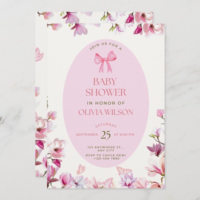 Baby Shower Invitations (Front/Back)