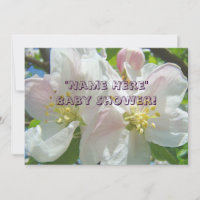 Baby Shower Invitations Cards Apple Blossoms