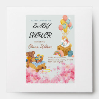 Baby shower invitations customise able envelope