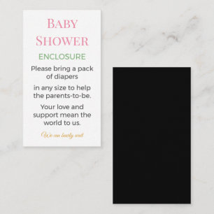 Baby Shower Invitations Enclosure Cards Signs   De