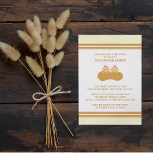 Baby Shower Invitations for Twin Girls