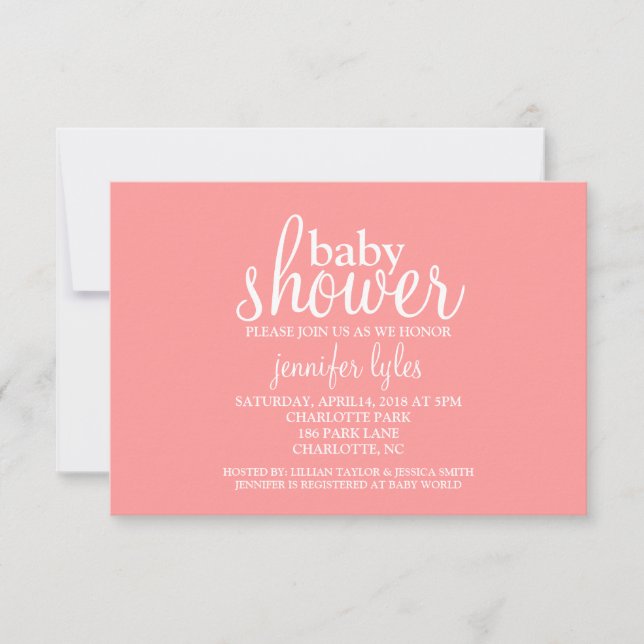 Baby Shower Invite - Baby Shower - pink (Front)