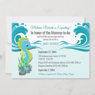 Baby Shower Invite for Mummy-to-be Expecting Boy