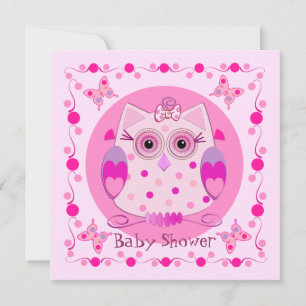 Baby shower Invite with cute Owl