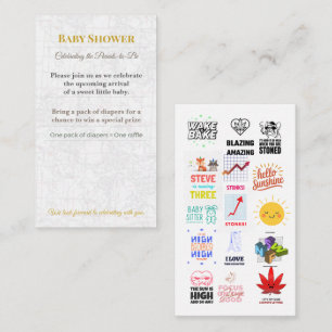 Baby Shower Invite   Woodland Diaper Raffle Card