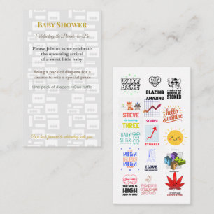 Baby Shower Invite Woodland Diaper Raffle Card