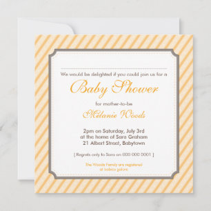 BABY SHOWER INVITES :: candy stripes 3SQ