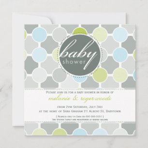 BABY SHOWER INVITES :: fizzy spots 1SQ