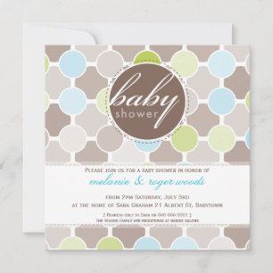 BABY SHOWER INVITES :: fizzy spots 5SQ