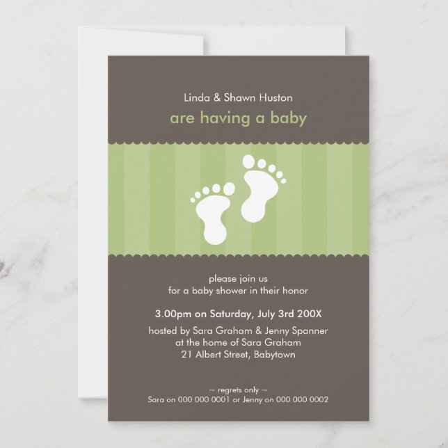 BABY SHOWER INVITES :: happy feet 13P (Front)