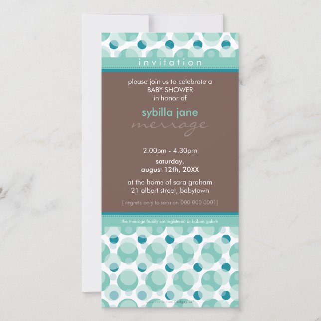 BABY SHOWER INVITES :: hello baby 1 (Front)