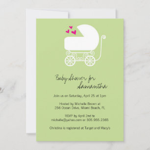 Baby shower Invites with carriage