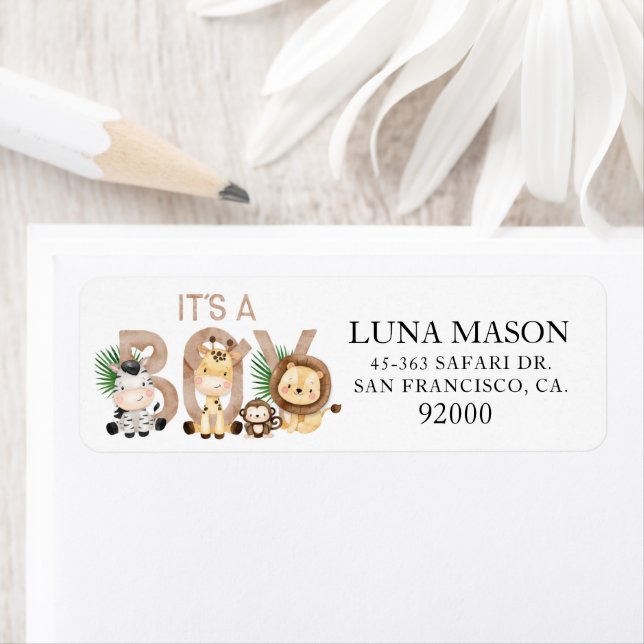 Baby Shower It's a Boy Return Address Label (Insitu)