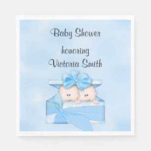 Baby Shower It's Twins Boy Napkin