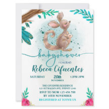 Baby Shower Kangaroo Invitation