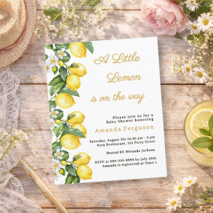 Baby Shower lemons summer garden invitation