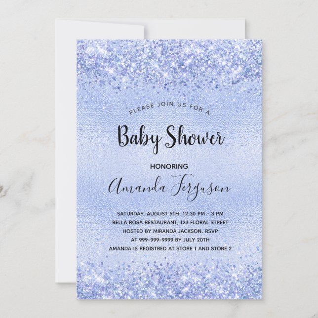 Baby Shower light blue boy Invitation (Front)