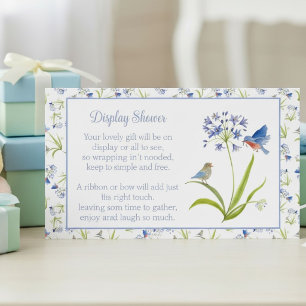 Baby Shower Lily with Bluebird Display Shower Enclosure Card