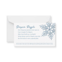 Baby Shower Little Snowflake  Diaper Raffle