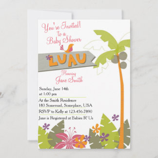 Baby Shower Luau Invitation