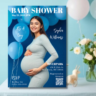 Baby Shower Magazine Cover Invitation