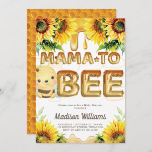 Baby Shower Mama to Bee Super Cute Invitation