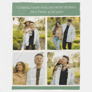 Baby Shower Memory Blanket Baby Announcement Gift