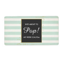 Baby Shower Mini Champagne Label Boy Girl