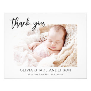 Baby Shower Modern Minimalist Thank You Cards