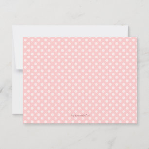 Baby Shower Mum Advice Card Pink Polka Dot